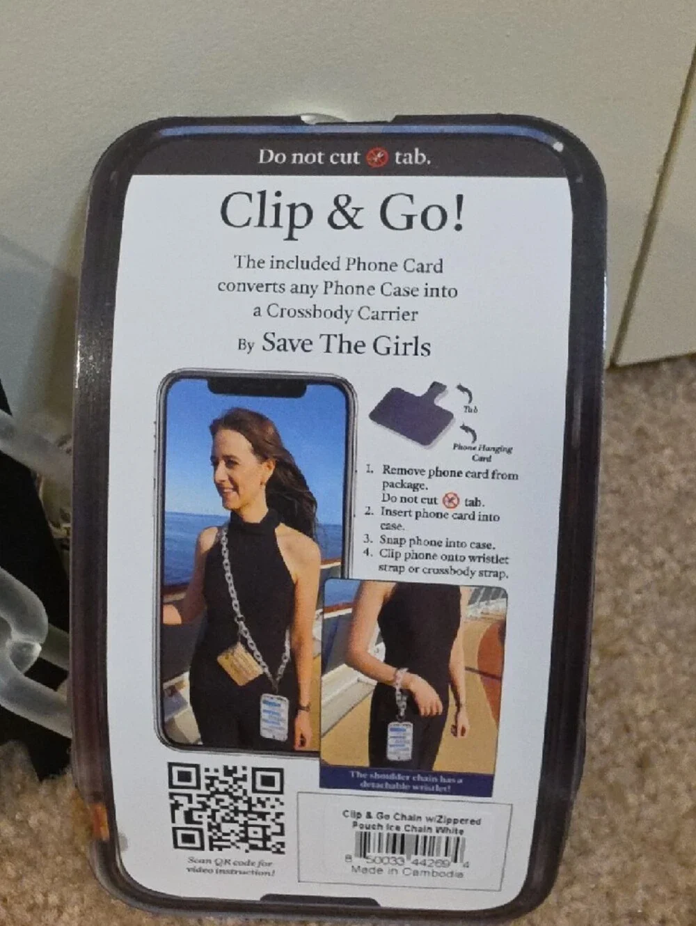The Girls Clear Link Chain Phone Strap - Transparent